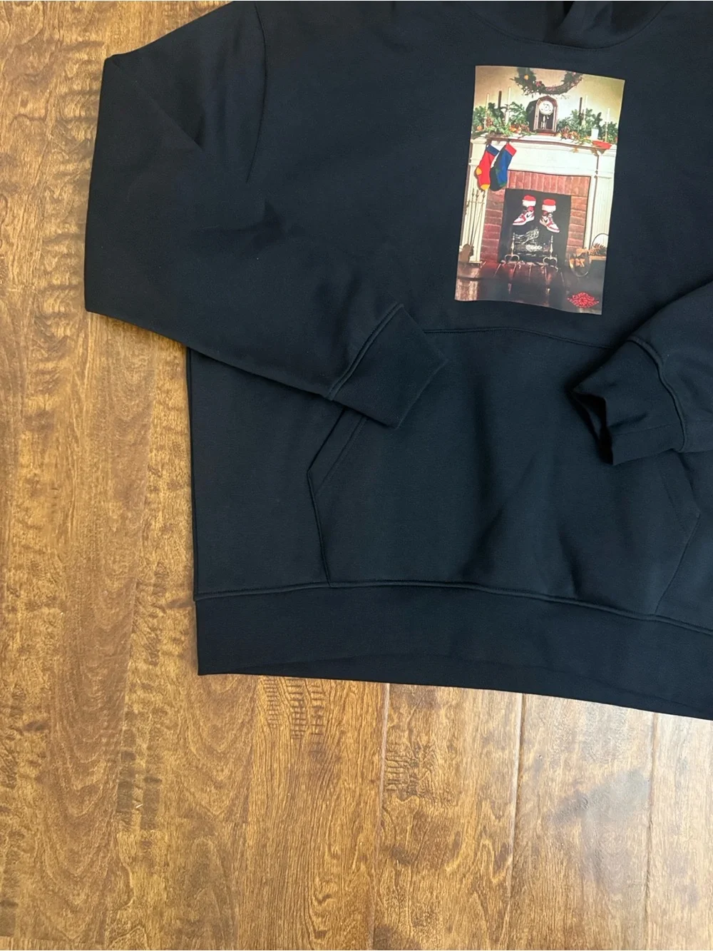 Jordan Black Pullover Hoodie with Front Graphic